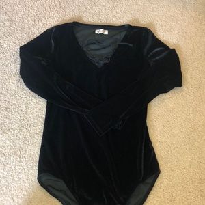 Black Lace-Up Hollister bodysuit